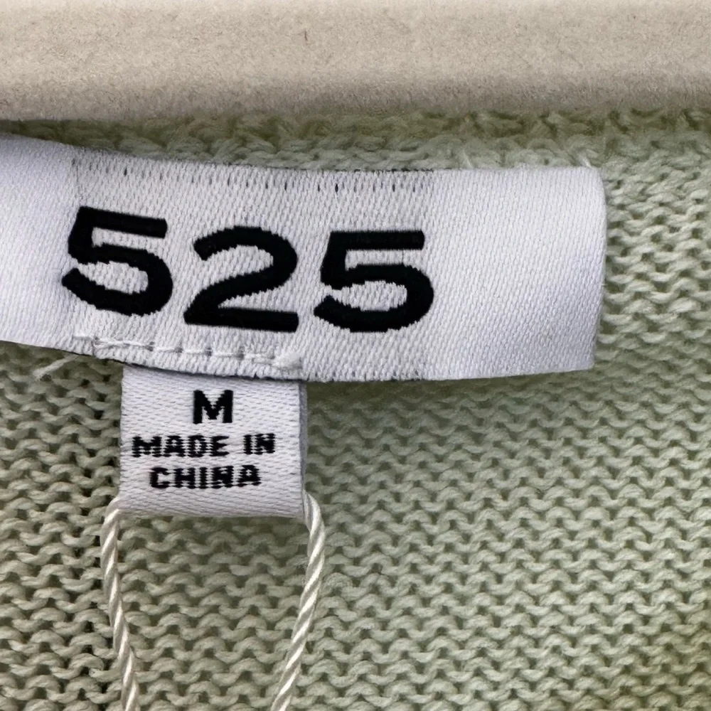 525 America Mint Green Distressed Cotton Pullover Sweater – Size M – NWT